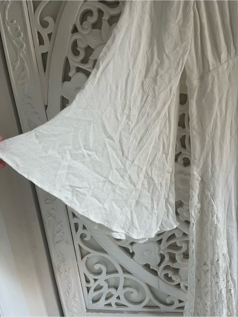 Free People Hazel Maxi Dress Ivory Lace Boho Maxi Small NWT - Picture 3 of 9